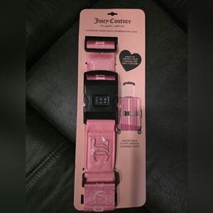 Juicy Couture Pink Luggage Strap with Lock
